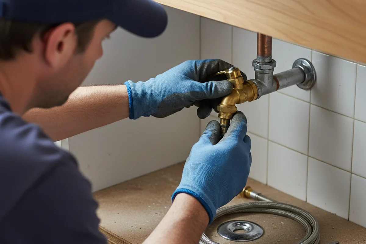 Shutoff valve and fitting work during Emergency Plumbing in South Solon